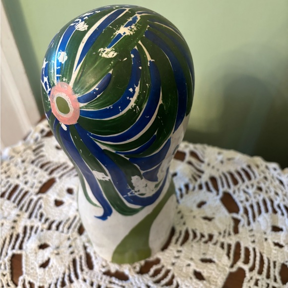 2 Rare Vintage 1970s Ceramic Mod Girl Head Figurines, Takahashi Japan - Picture 6 of 8